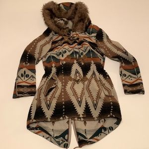 BB Dakota Aztec Mayan Coat sz L